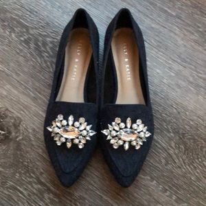 Navy flats